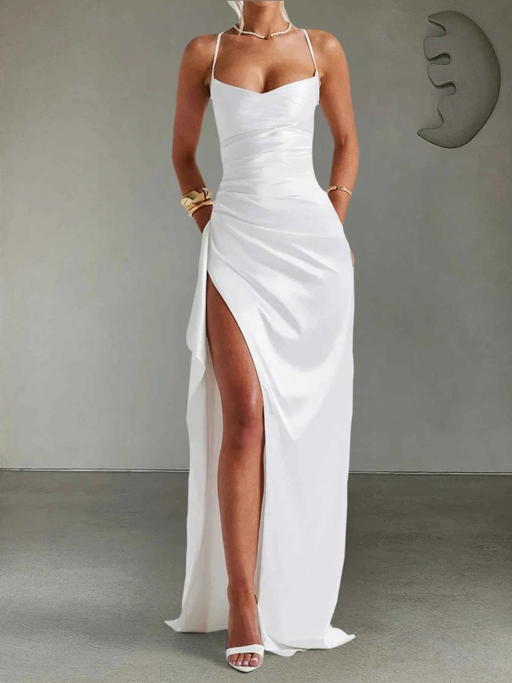 Slit Crisscross Back Maxi Cami Dress White d8b0c528-bce8-41c9-8762-9987cafbcf60-Max-Origin