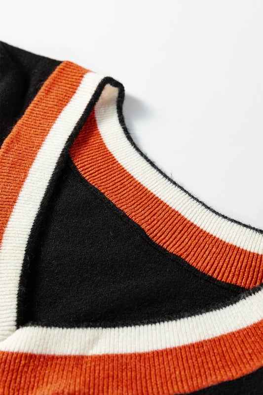 Scarlett Striped Trim Varsity Sweater d8b2d0dd-0f7c-4b41-8bd2-5628eddd6e76