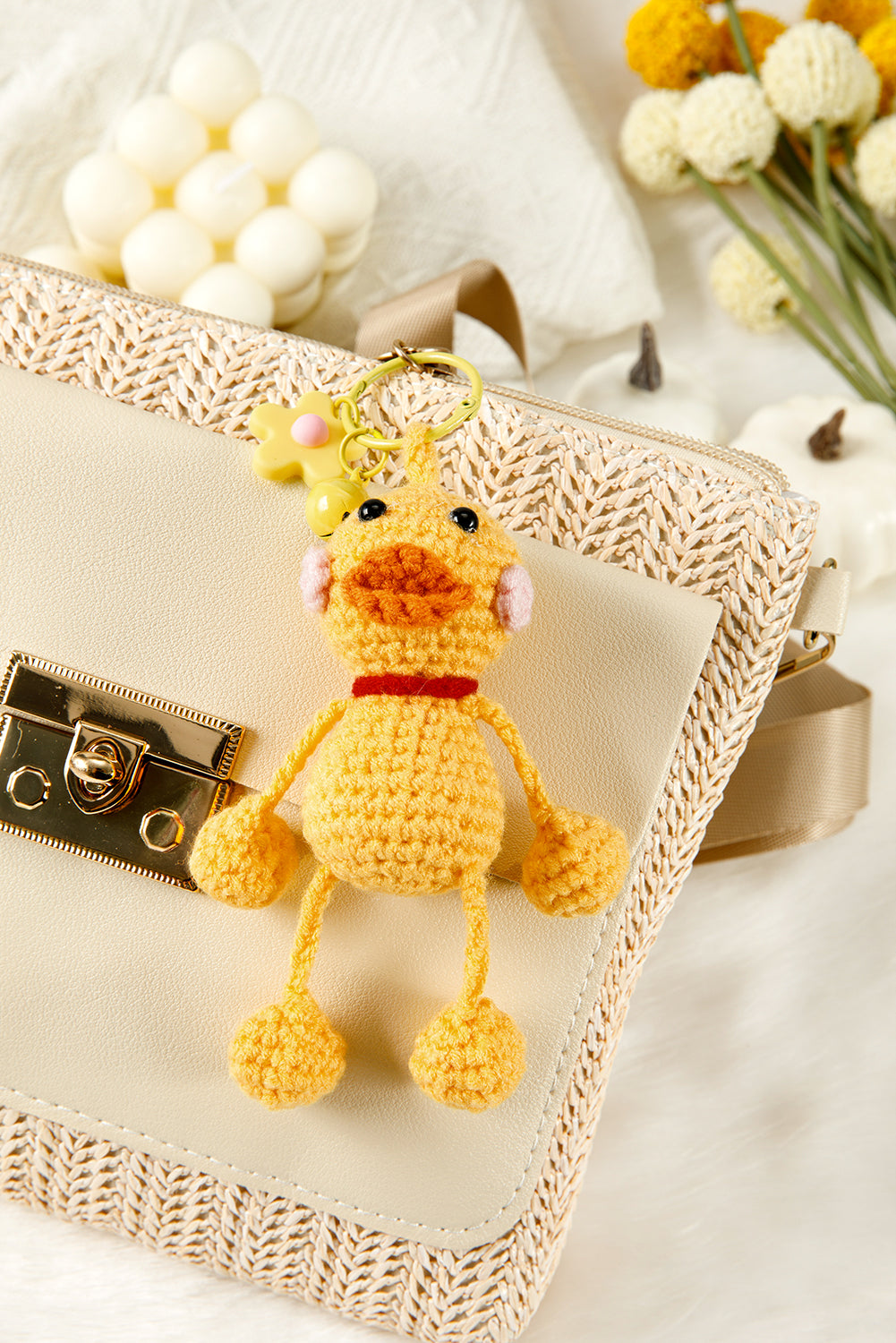 Yellow Crochet Mini Duck Keychain d8cd79050e1729c7