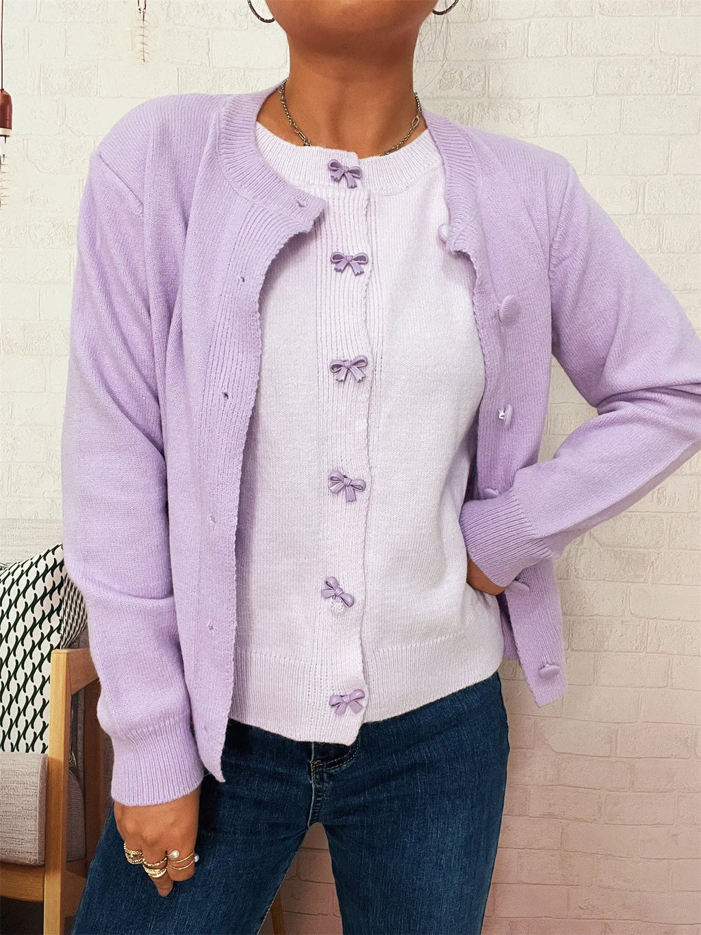 Button-Up Long Sleeve Cardigan d8dfe8511f16482792941648963cb8ea-Max-Origin
