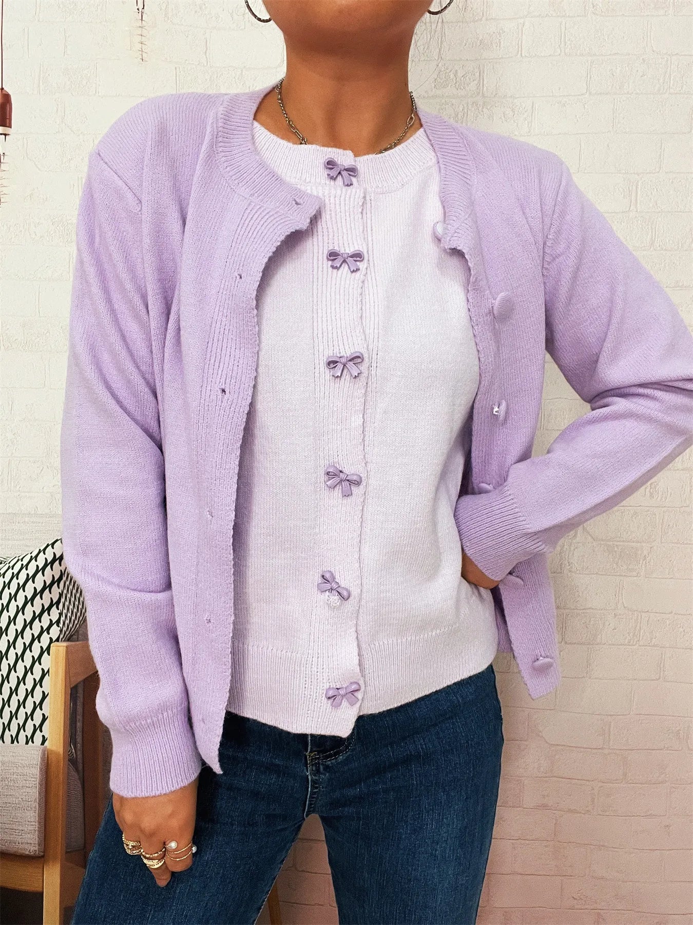 Button-Up Long Sleeve Cardigan d8dfe8511f16482792941648963cb8ea-Max-Origin