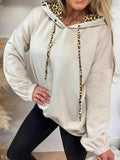 Leopard Trim Drawstring Long Sleeve Hoodie Beige d8e107b6-ad8f-406e-bf36-adddf3888e28-Max-Origin