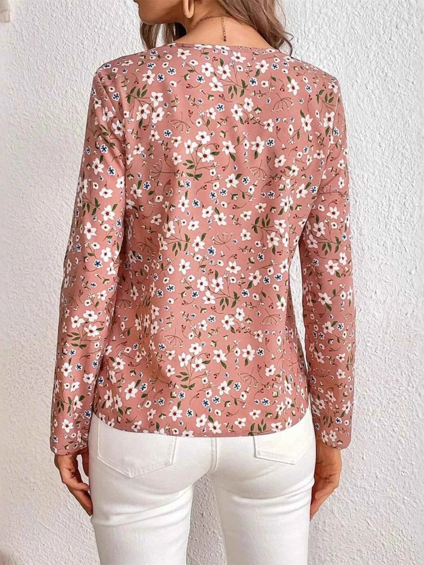 Floral Print Long Sleeve Blouse d91feab1be6b4512abba120d77e644dc-Max-Origin
