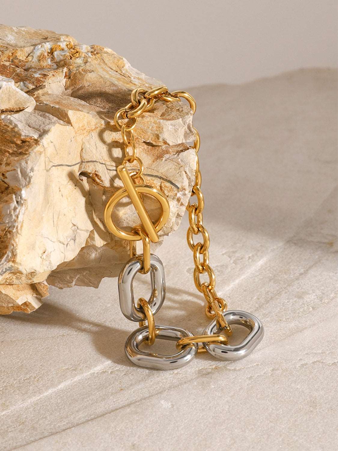 18K Gold-Plated Stainless Steel Chain Bracelet