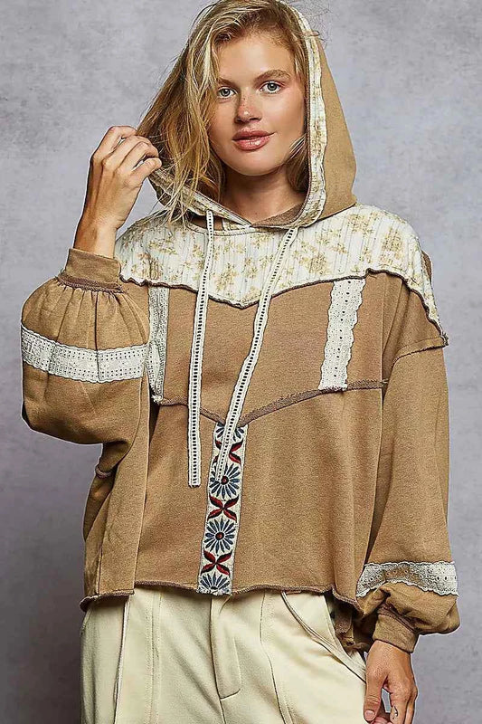 POL Drawstring French Terry Hoodie with Gauze Print Patch d92a35c8-7648-4f54-88c8-4fbc843f2a2f-Max-Origin
