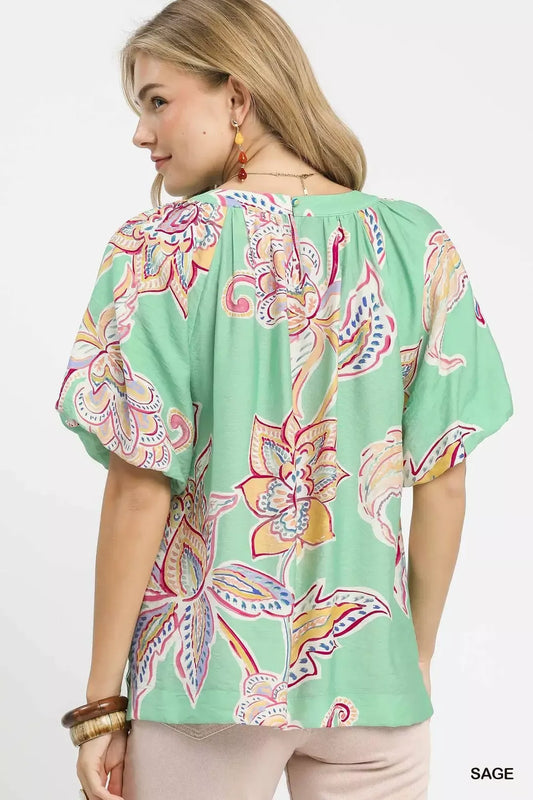 Paisley Print Puff Sleeve Top d92d3ce5-9437-47fb-afac-6296d9bd4148-Max-Origin