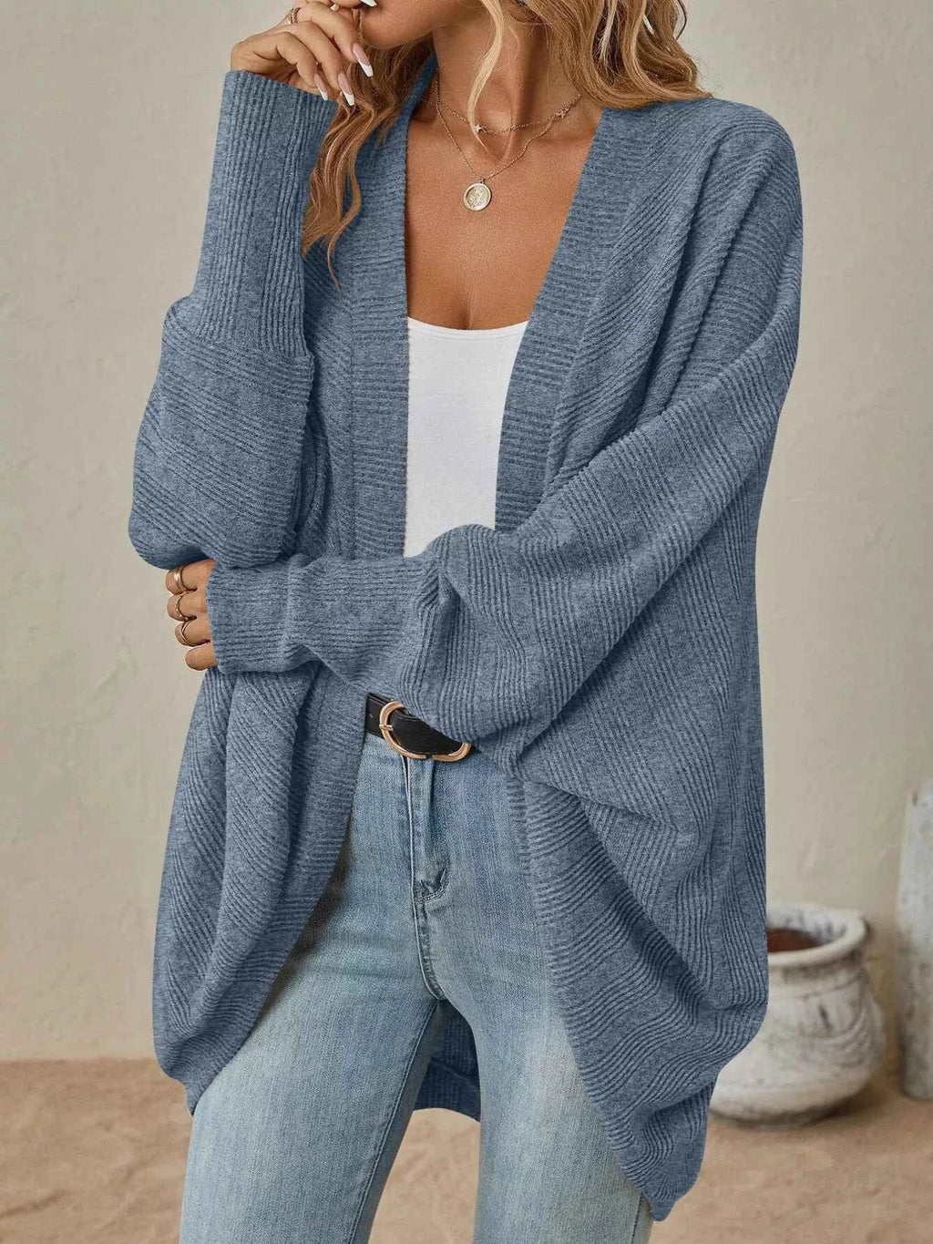 Cozy Oversized Open Front Knit Cardigan d93525bb3c5141d8b00d33902efefdda-Max-Origin