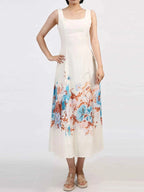 Cutout Back Printed Square Neck Dress d9355a1f-b57d-47c5-98af-c111aacf5c75-Max-Origin