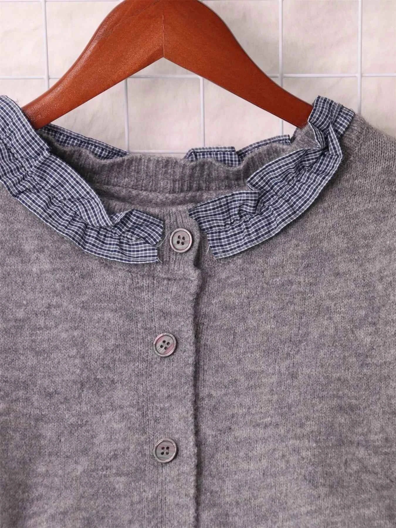 Button Up Long Sleeve Cardigan d94272eaf10c40f492bd19f99324f778-Max-Origin