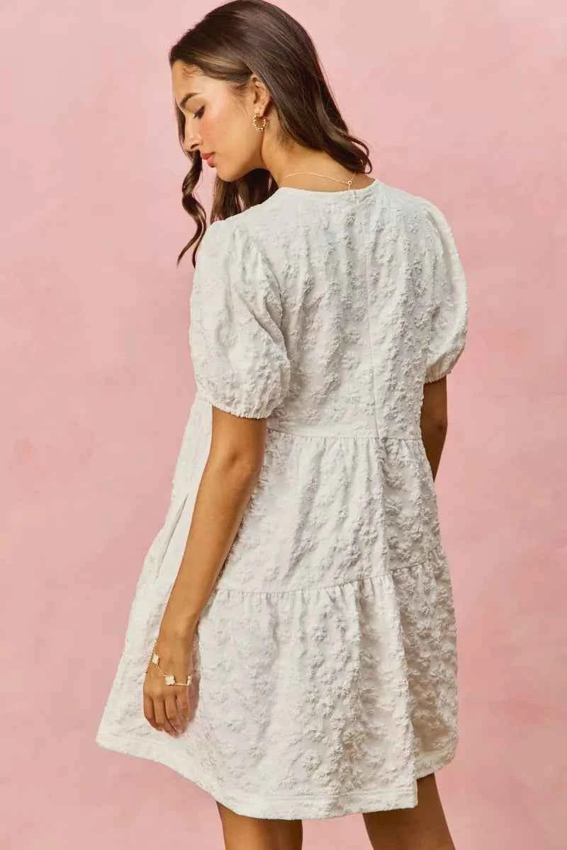 SO ME Floral Jacquard Diagnol Tiered Short Mini Dress d95279b0f0cc4a889adc916d5d83d51b-Max-Origin
