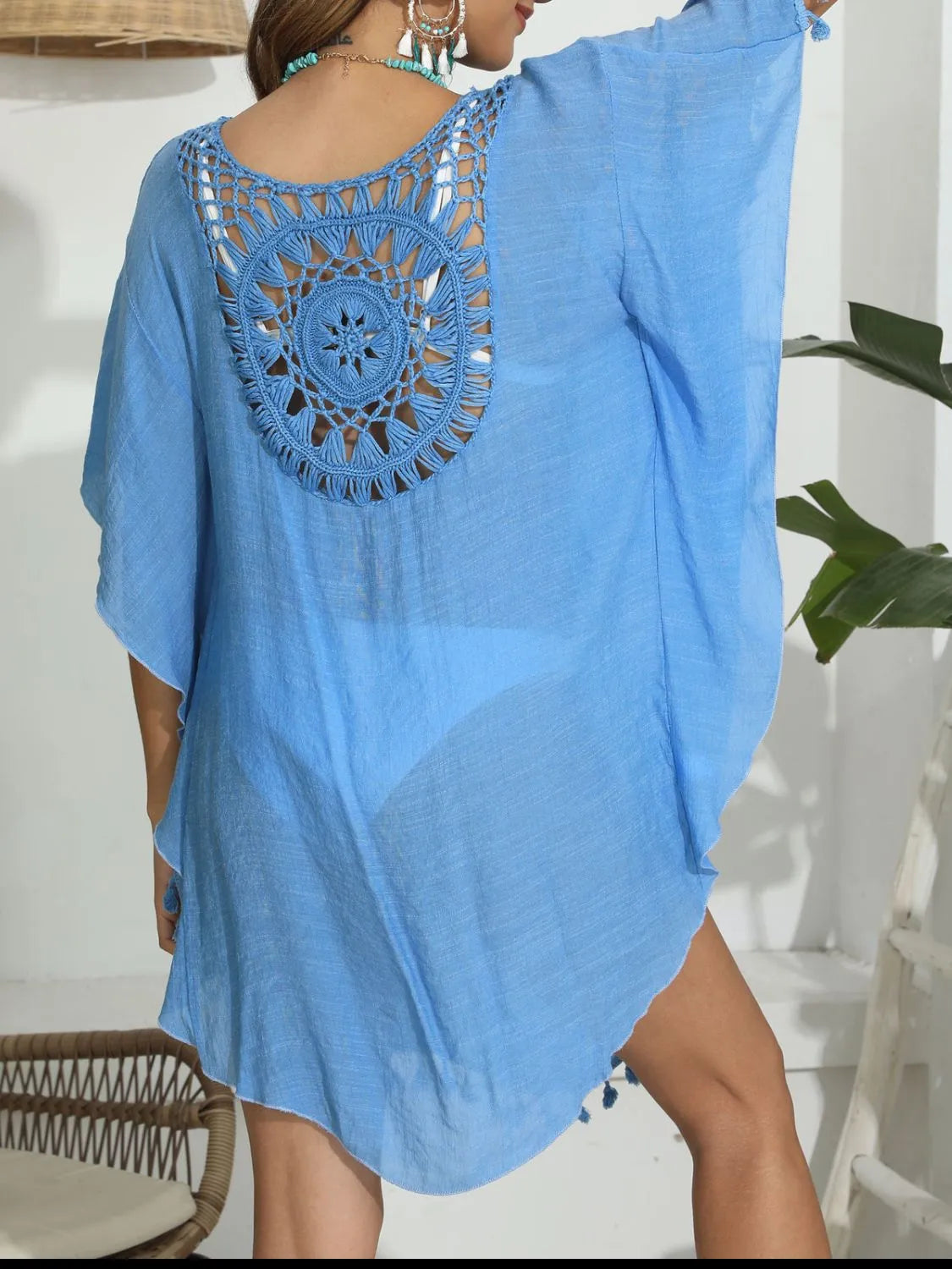 Tassel Crochet Round Neck Cover-Up d95b2af4-6e9a-4e2f-b7be-4a9daf215f32-Max-Origin