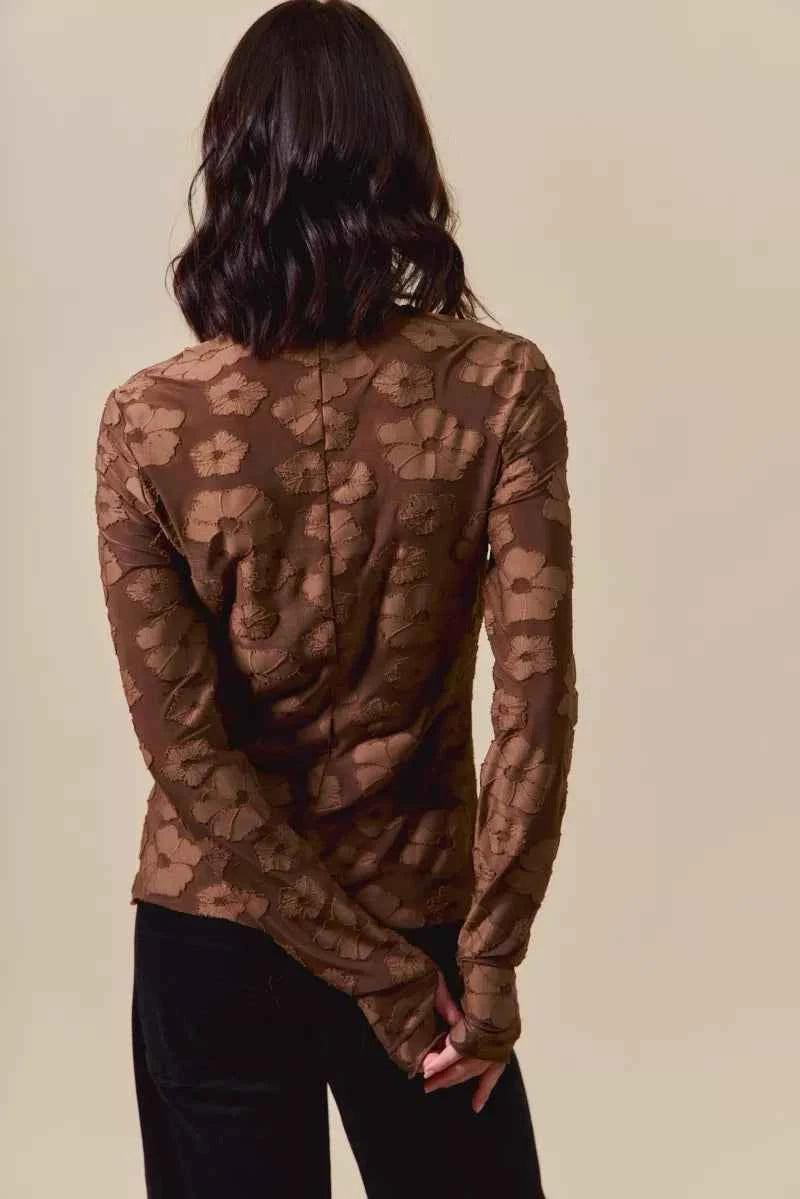 SO ME Stretched Jacquard Casual Tops with Thumb Opening d9779b09dce24212a8e7ed87dda996b9-Max-Origin