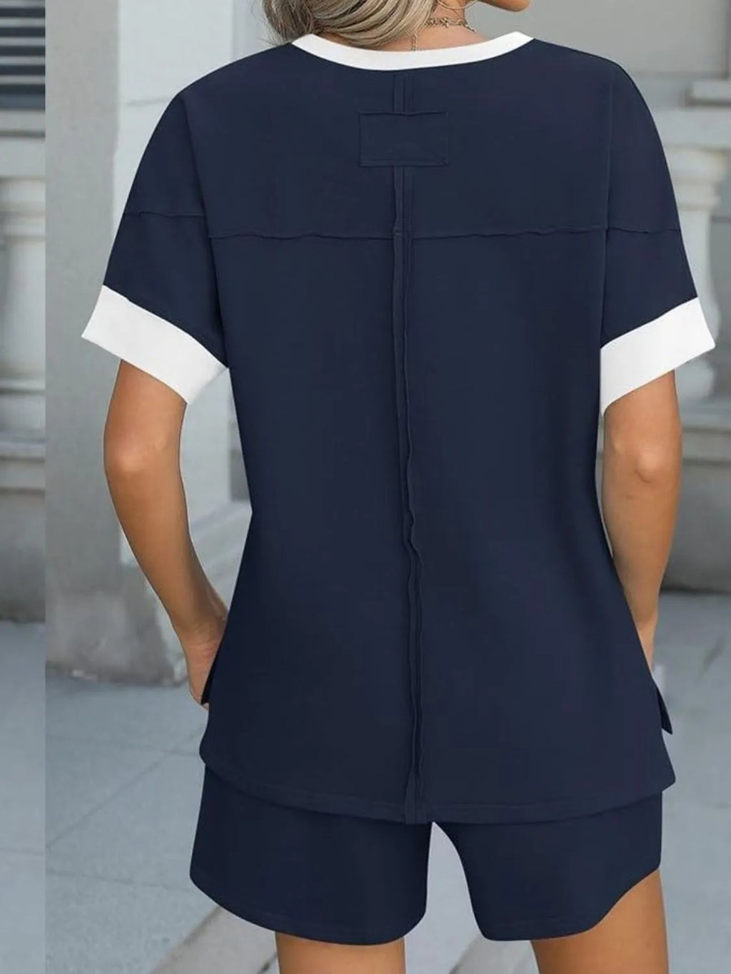 Round Neck Short Sleeve Top and Shorts Set d9811a4f-9a4f-451c-a9ec-a28279d1fd8b-Max-Origin