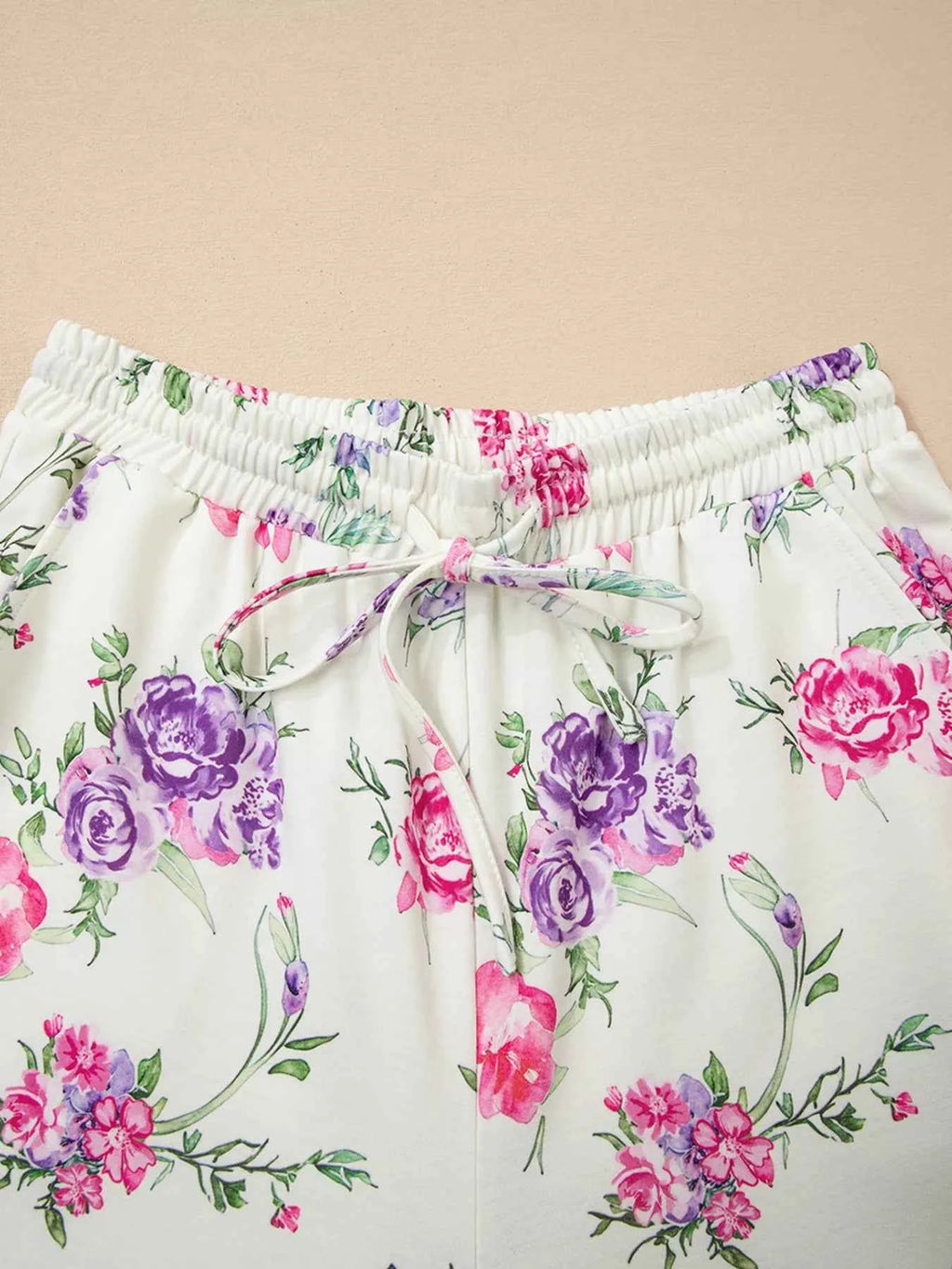 Floral Print Round Neck Top and Drawstring Pants Lounge Set d985398c0a094b22b4877af68b358fa5-Max-Origin