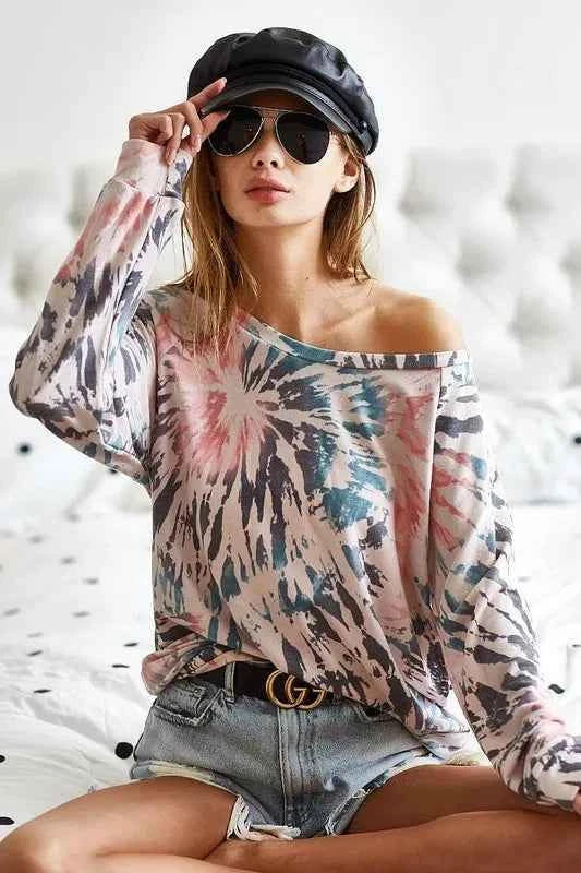 BiBi Tie Dye Terry Knit Terry Top d98760d02af244a893828cbfba20e954-Max-Origin