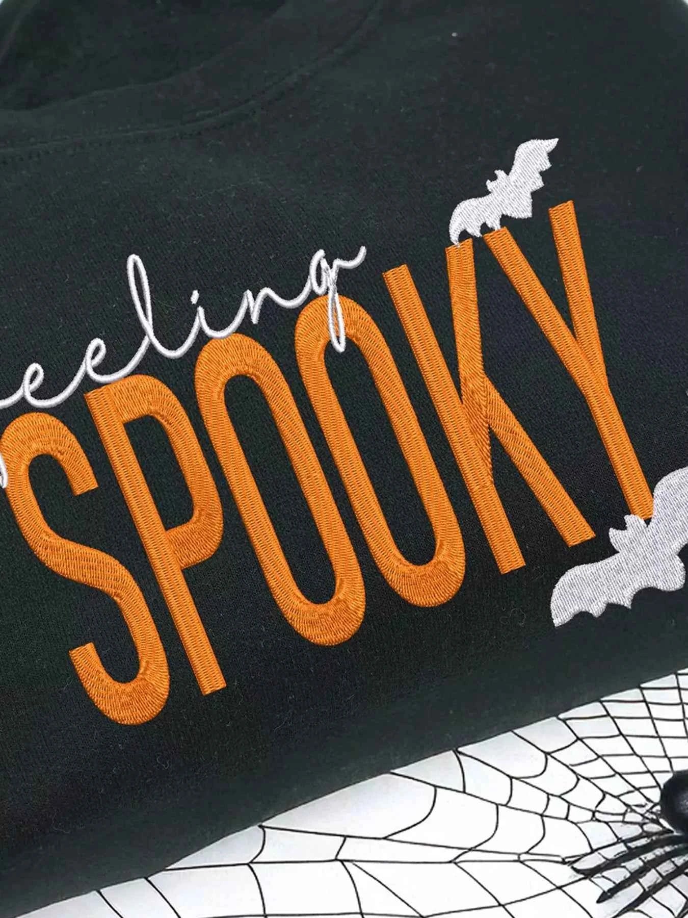 Feeling Spooky Halloween Embroidered Sweatshirt d9b343911d8c4864b73e27b49937e0f7-Max-Origin
