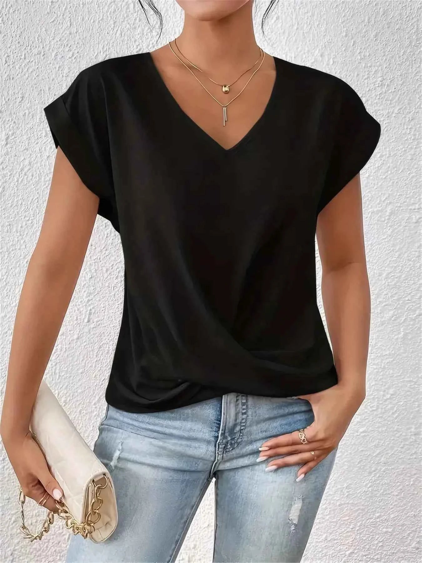 V-Neck Twist Front Top Black d9b5de58-3cc6-4197-ad6d-21e5a9fb5275-Max-Origin