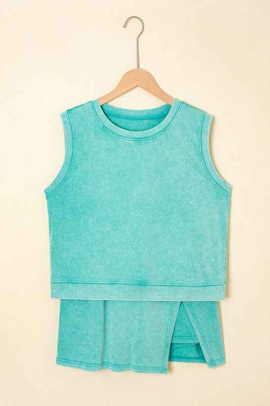 Mineral Wash Tank Top and Lined Split Skirt Set d9b5ec10-c7d0-40e5-ad55-0a62904bde5c_1293054d-858f-46c1-a7d1-d97cefa23723