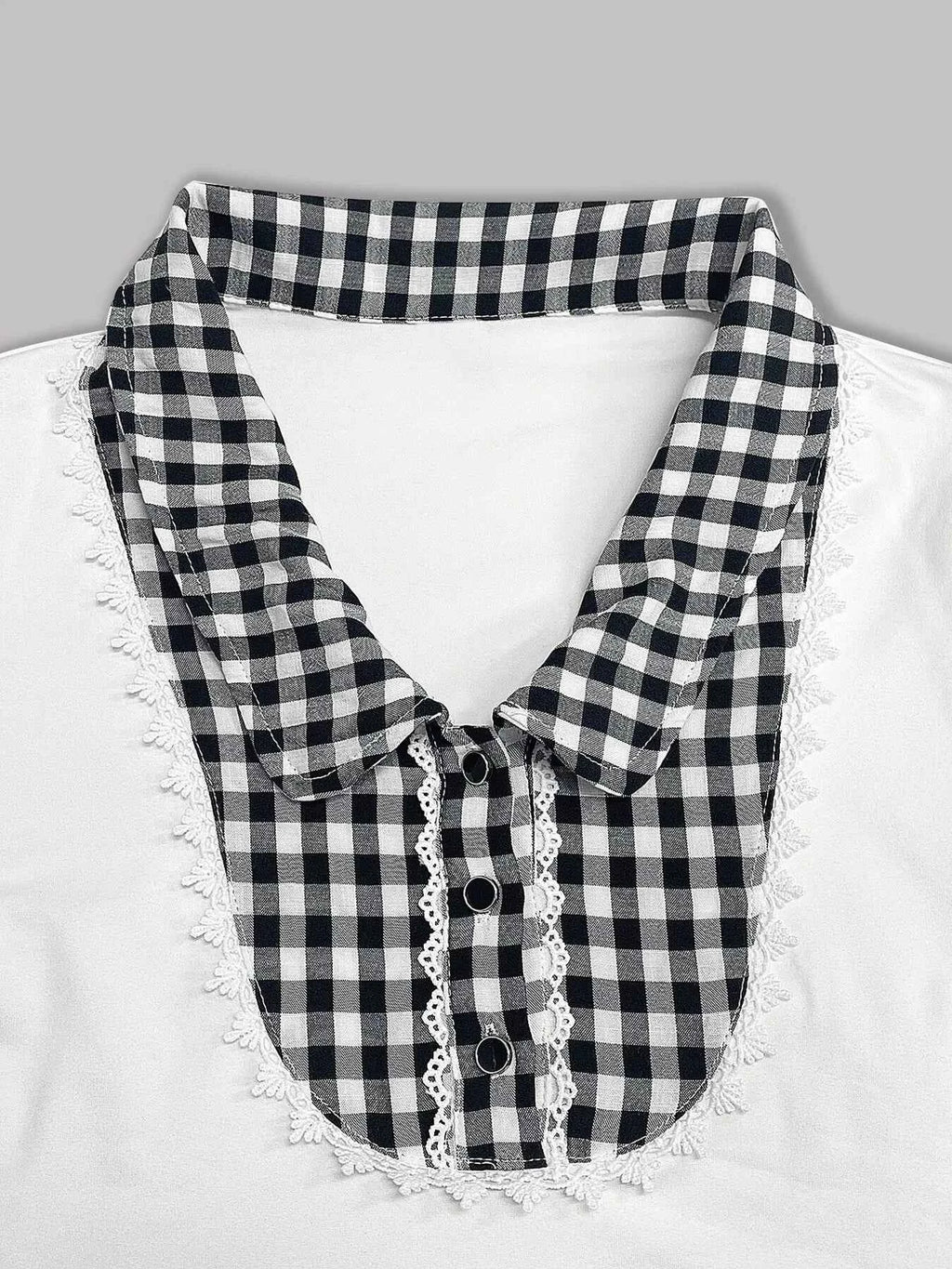 Gingham Collar Slim Fit Blouse d9ceb19c1d0f4d3495747bc4ce8fe823-Max-Origin