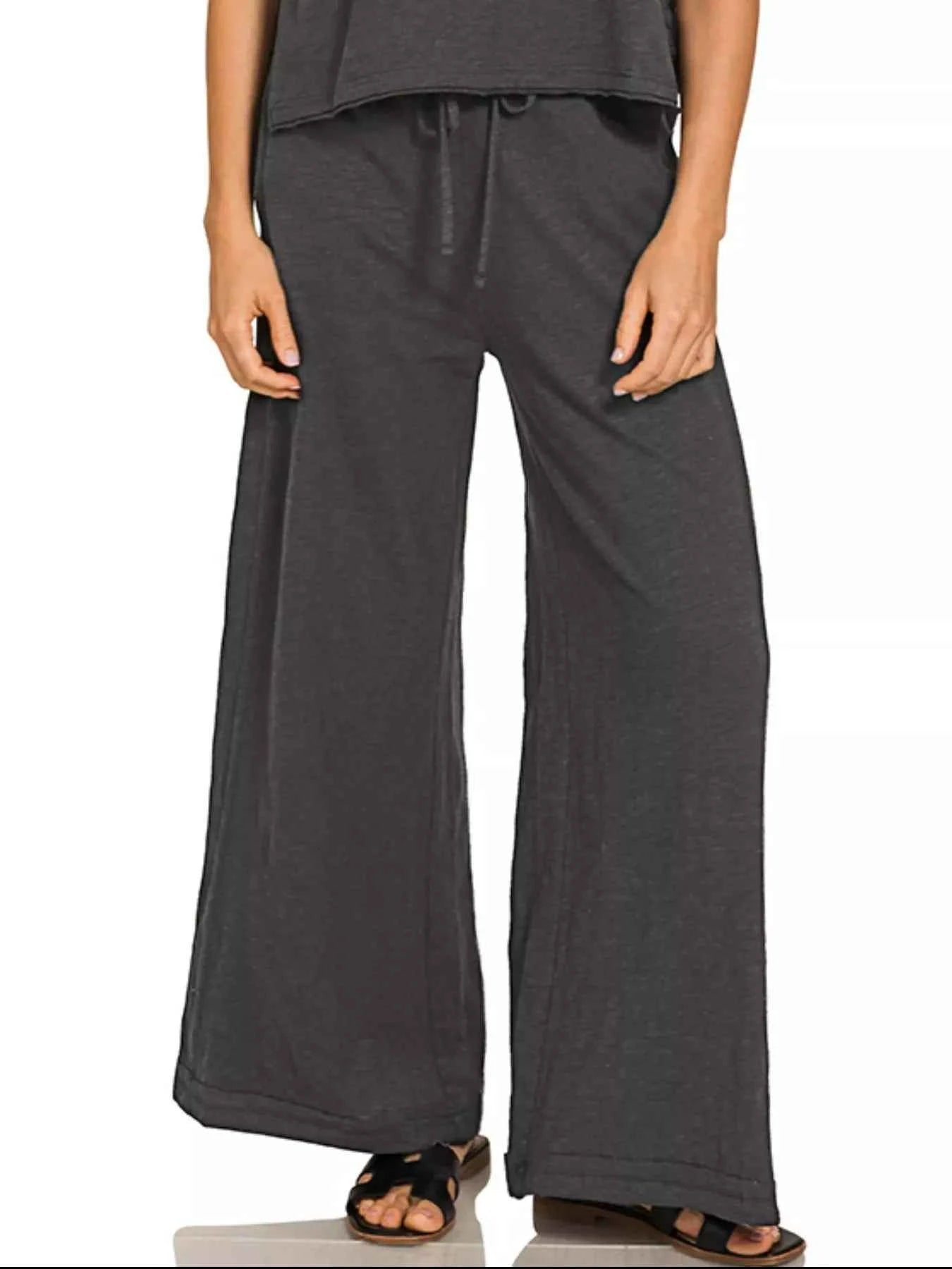 Zenana Cotton Slub Short Sleeve Tee and Pants Set d9d51262-a953-4883-aa3c-a9c88bc6b5b0-Max-Origin