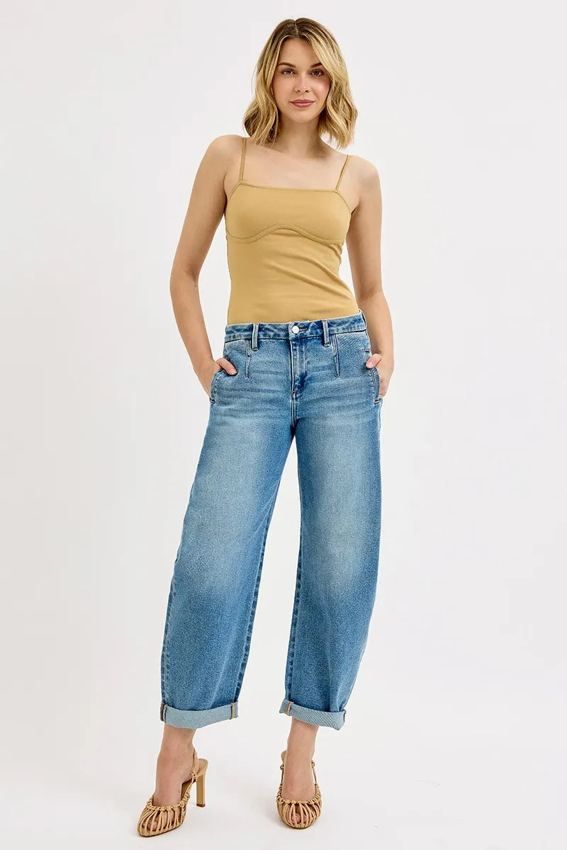 RISEN Full Size Mid Rise Fit Barrel Roll Up Jeans Plus Size MEDIUM d9ea727598db41d59f63fb9a356bef57-Max-Origin