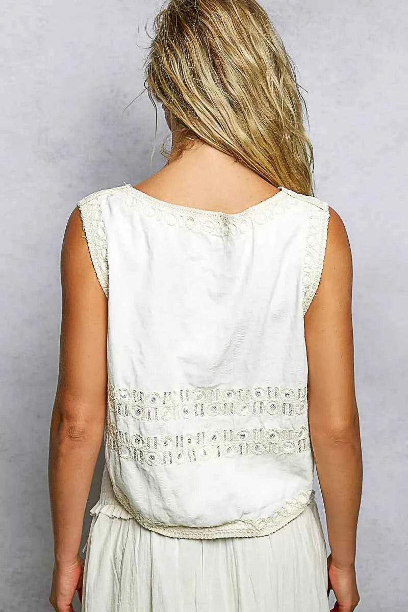 POL Embroidered Floral V-Neck Button Down Crochet Vest d9fb27a1-2dd5-4d80-a094-f114e6fadfca-Max-Origin