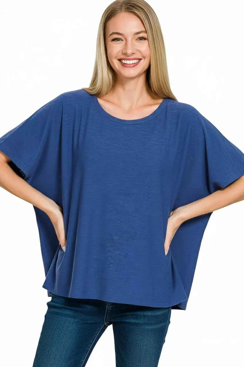 Zenana Round Neck Short Sleeve T-Shirt da156cb4-65a2-47f2-ae92-a736faec938b-Max-Origin