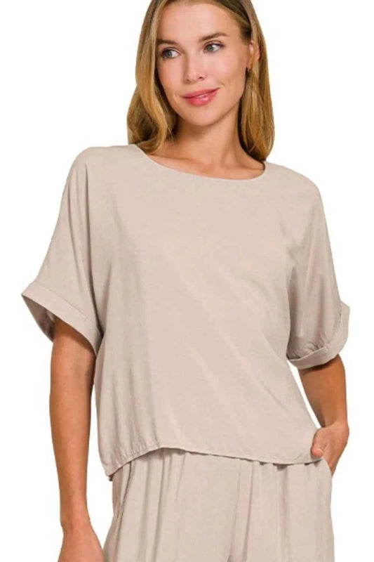 Zenana Round Neck T-Shirt and Wide Leg Pants Set da166126-939c-477f-8a43-757d1ca71b84-Max-Origin