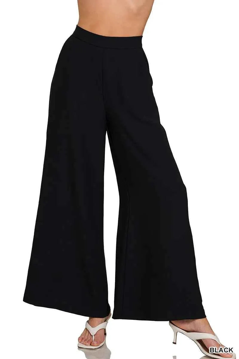 Zenana Relaxed Fit Elastic Waisted Wide Leg Pants BLACK da1ea9f6932a4f59be9e5b0d21e7675d-Max-Origin