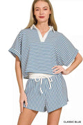 Zenana Striped Collared Top & Shorts Set CLASSIC BLUE da26f791b2174bcbb66a135e781ba590-Max-Origin