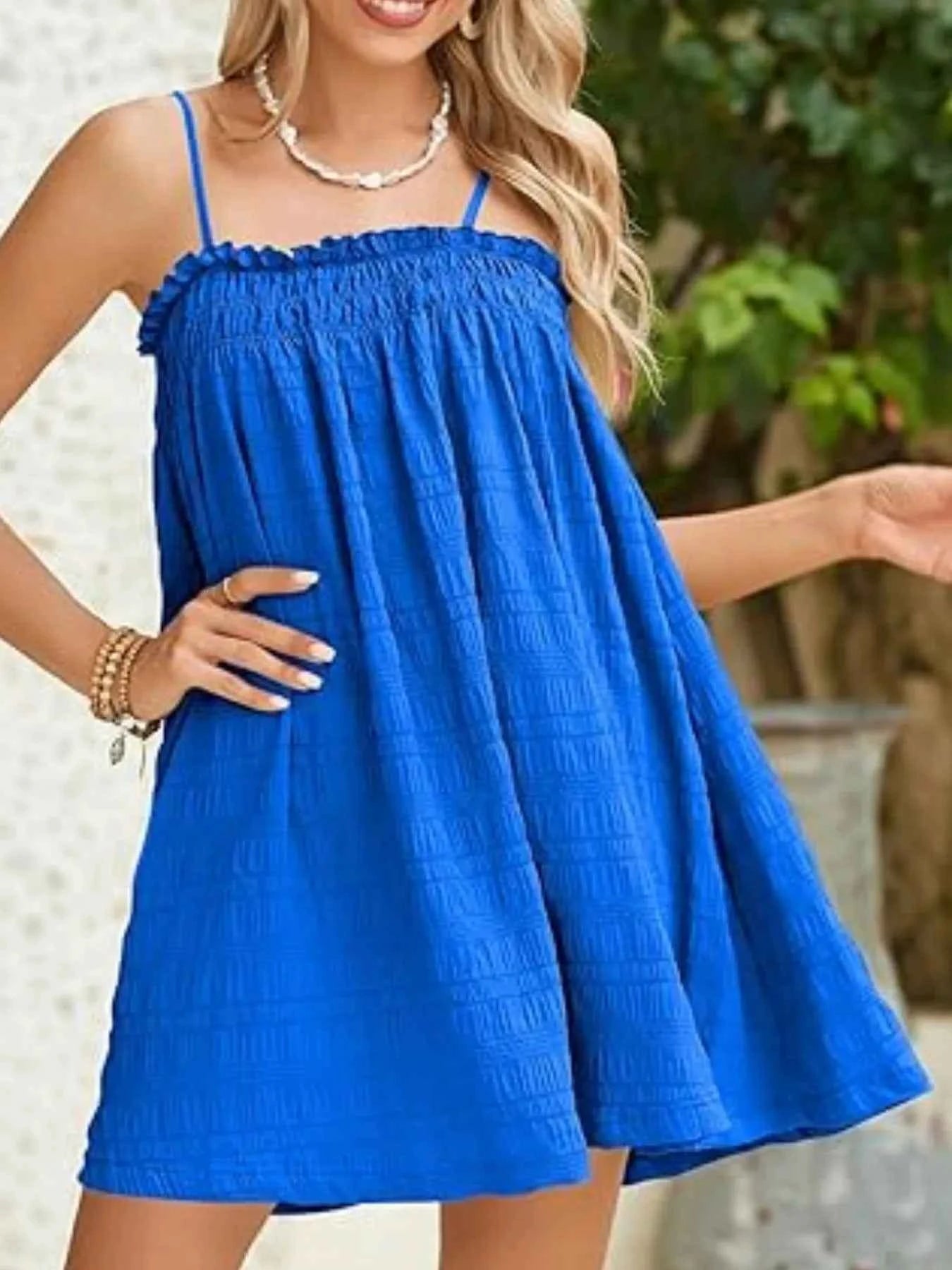 Frill Textured Mini Cami Dress da33e0a6-0b7d-4b6c-8022-5d6be48bcb59-Max-Origin