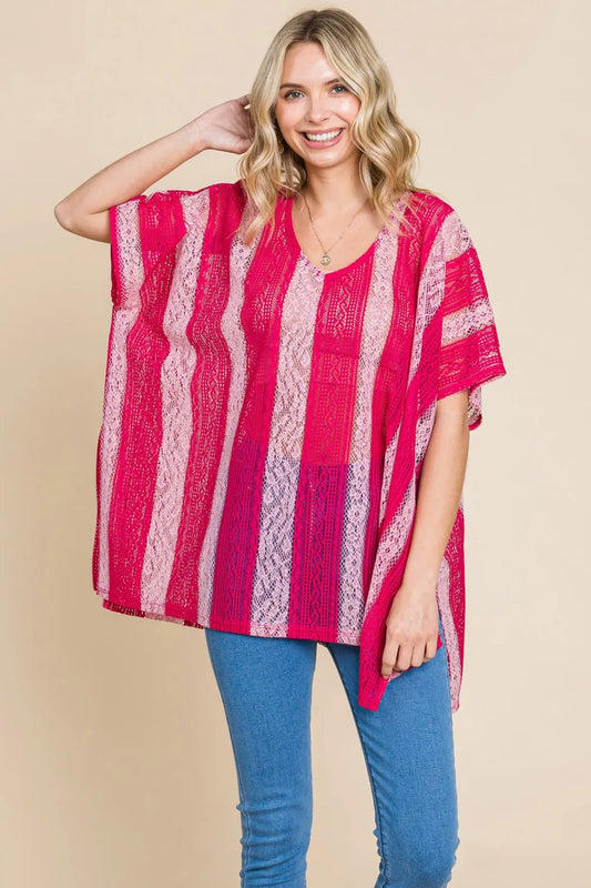 Cotton Bleu by Nu Label V Neck Drop Shoulder Oversize Top da4ee158-8e65-4c91-8ca3-f0cbda708659-Max