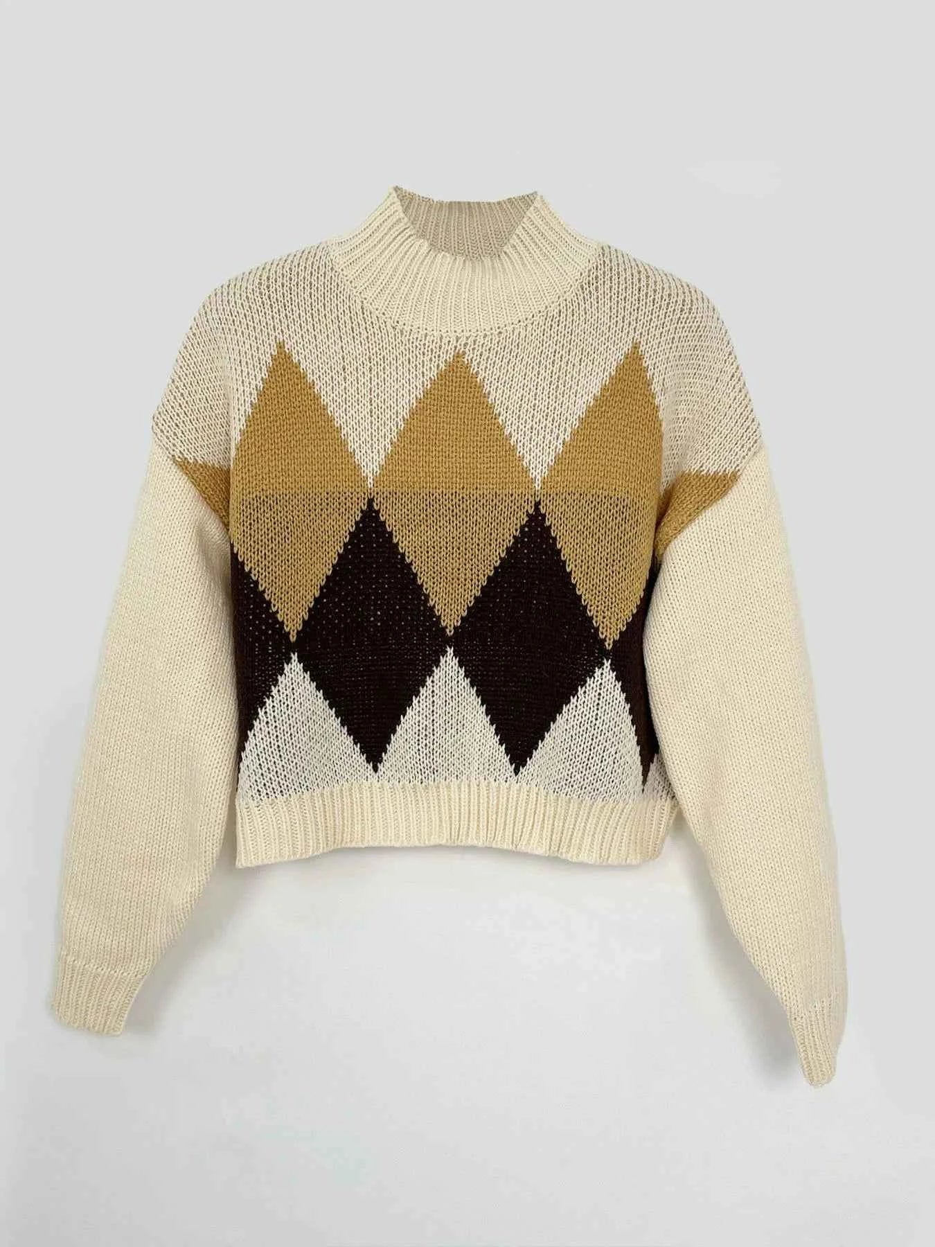 Diamond Pattern Turtleneck Sweater da5a7c8c-516f-4df5-b740-86d02e6f6a97-Max-Origin