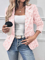 Floral Print Single Button Blazer with Pockets Pink da733a2a14954604a499109ee1ae4cb0-Max-Origin
