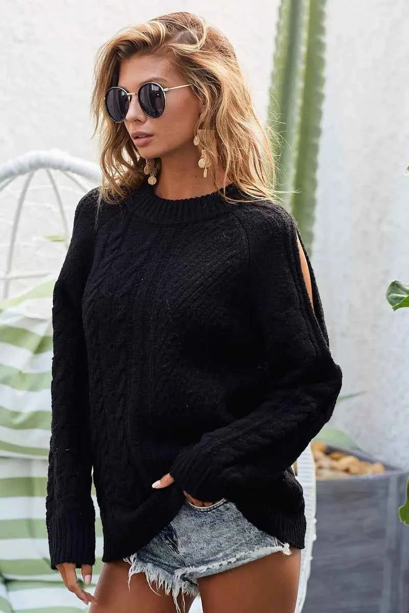 BiBi Twist Knitted Open Shoulder Sweater da893e950a444a44ac7f5bf71e7bc656-Max-Origin