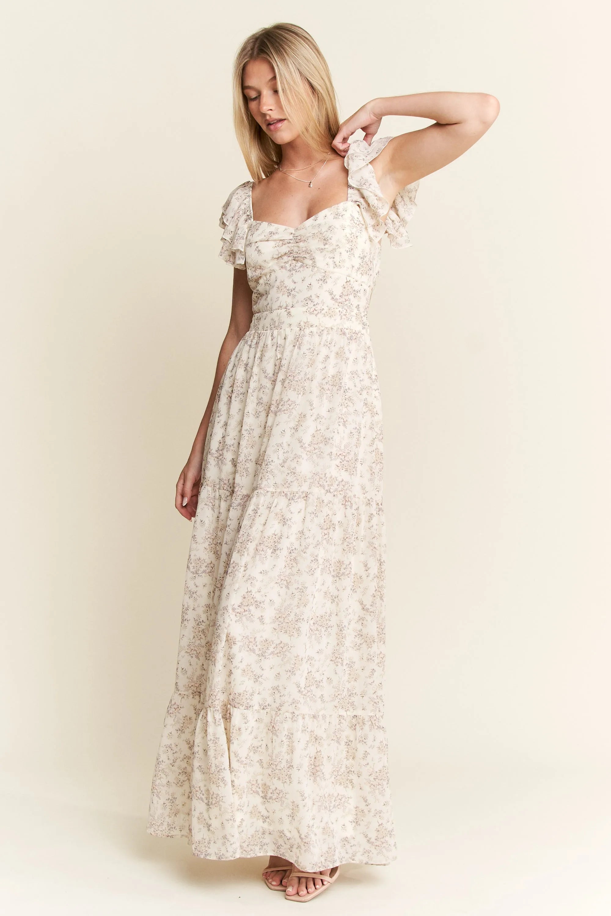 Jade By Jane Full Size Ruffle Sleeve Tiered Maxi Dress Plus Size da9783370a6f46c29105c6555d726343-Max-Origin