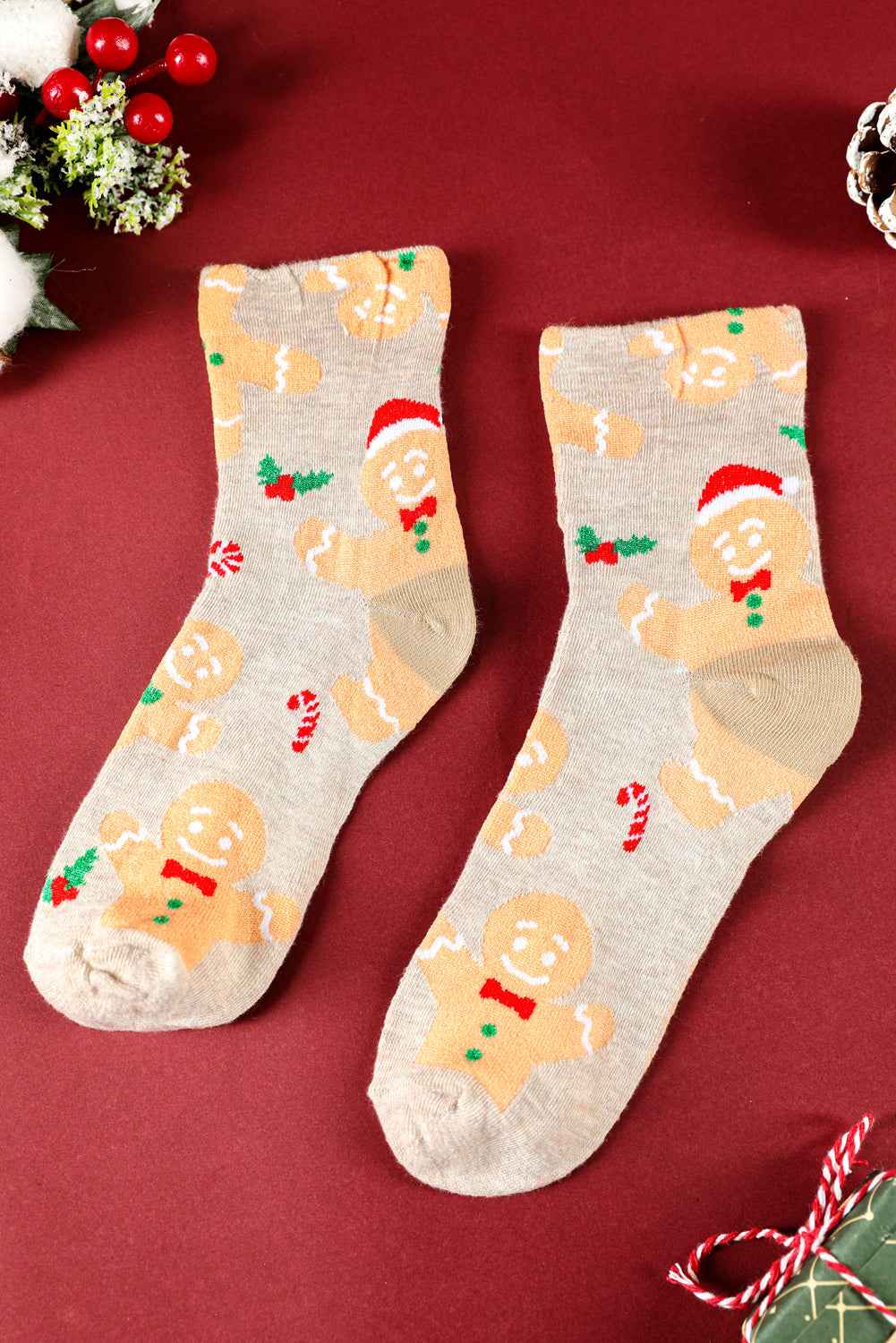 Parchment Christmas Gingerbread Man Socks dab48e1ee3af8a16