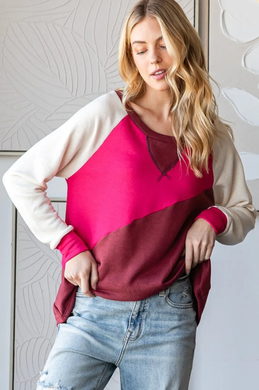 Color Block Long Sleeve T-Shirt dacbbe54-51d1-4c11-afac-a07cfff30247-Max
