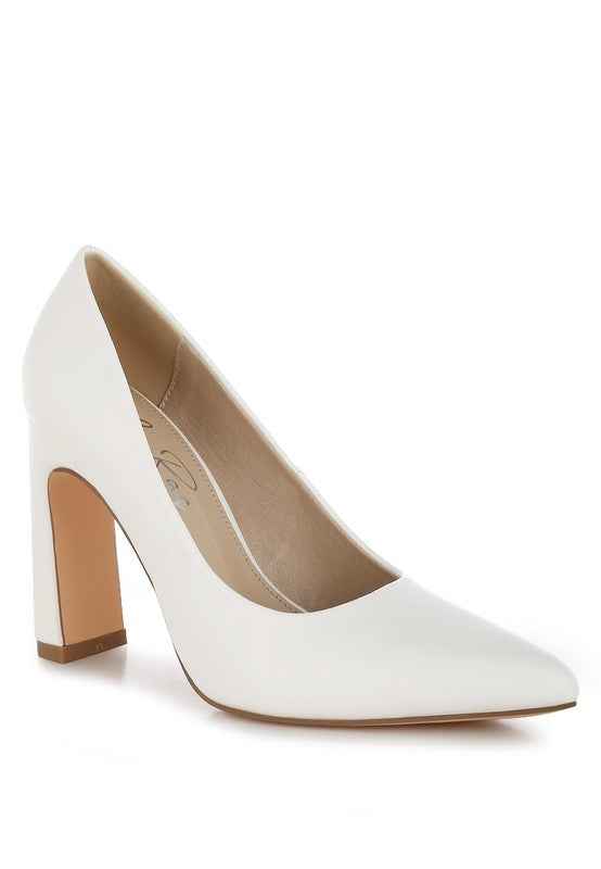 Shacarri Faux Leather Pumps White dad8aaec-41dc-4132-b42a-b15aa4f77c20