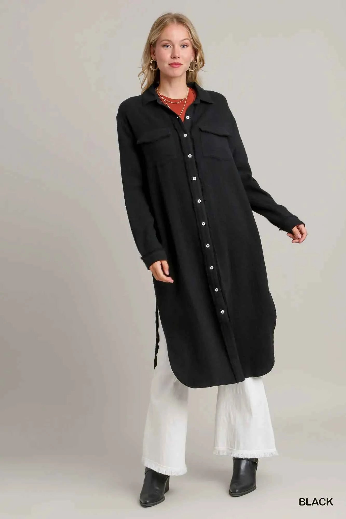 Umgee Cotton Gauze Button Down Shirt Dress dadd763b-ab84-495c-8d27-efed8199dee1-Max-Origin