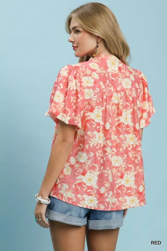 Floral Button-Front Short Sleeve Shirt daf7c7ae-5d60-4675-a70f-04f025d3438d-Max-Origin