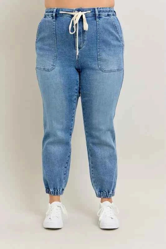 Full Size High Waist Denim Jogger Plus Size db0af1f0-380e-4b84-a1bf-2a2654b60ea8-Max-Origin
