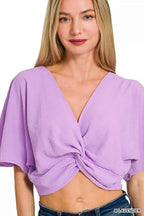 Zenana Woven Airflow Twisted Top & Wide Leg Pants Set db286205842c4223be10142445e4e06c-Max-Origin