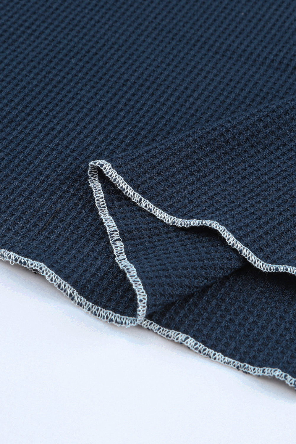 Red Exposed Seam Textured Pullover Long Sleeve Top db3738bb975f3b40