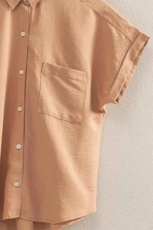 HYFVE Button Down Collared Neck Short Sleeve Shirt db3b63db71144f6e883833087b18d136-Max-Origin