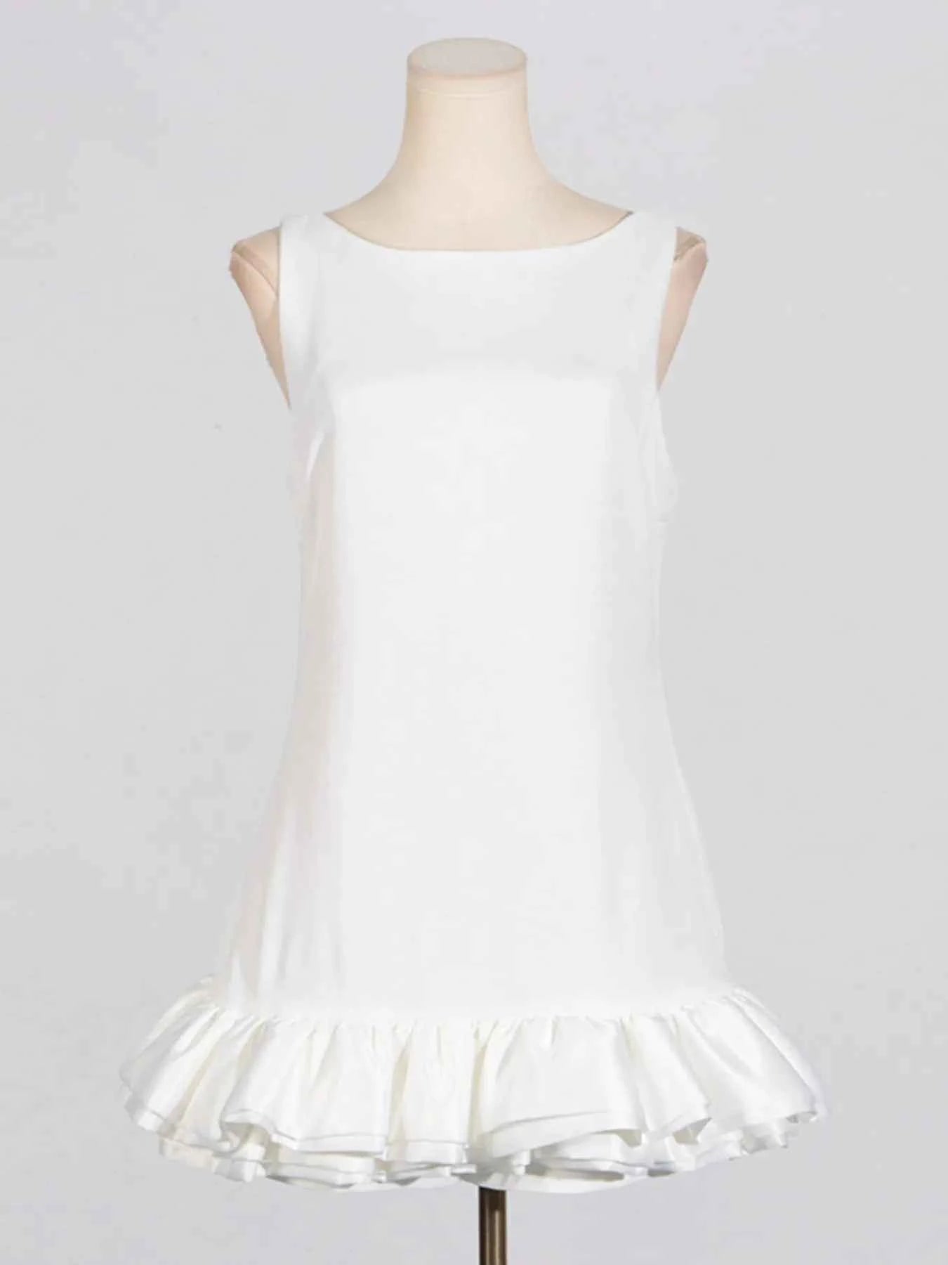 Ruffled Hem Sleeveless Mini Dress db5ad60d7c7747adb8cd7a9b982294c7-Max-Origin