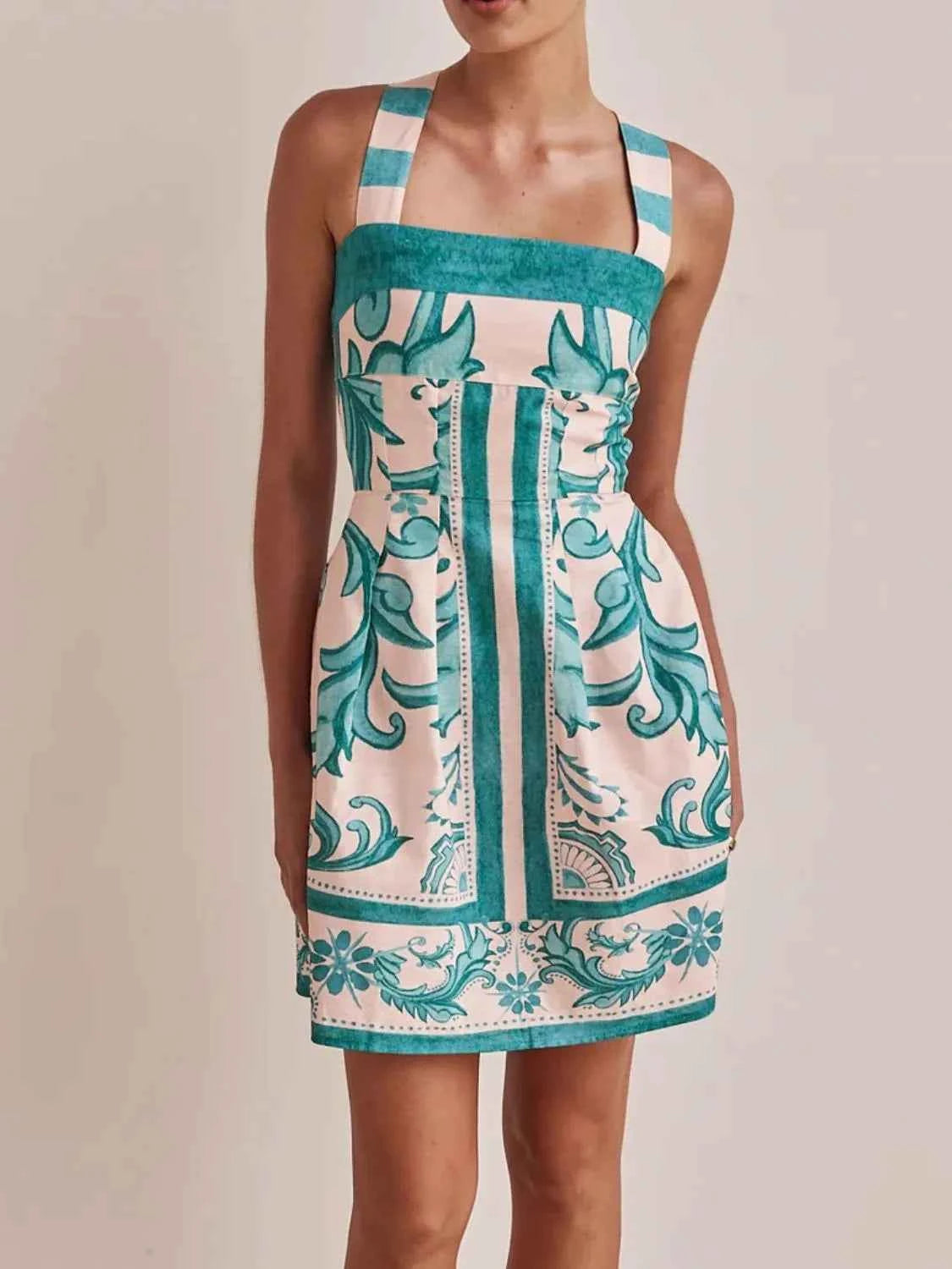 Printed Square Neck Midi Dress db5d2d7e-a985-4c3b-96c2-17829666b7f2-Max-Origin