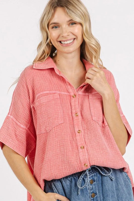 Mineral Wash Gauze Oversized Short Sleeve Shirt db5f0a0d-8e1b-48e8-92e6-eea40b55ac50-Max