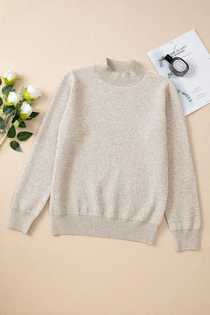 Mock Neck Long Sleeve Sweater