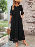 Full Size Round Neck Half Sleeve Dress Plus Size Black db8727f742c5423fa1ea79270d78a81c-Max-Origin